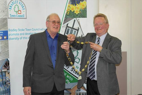 Bradley Stoke Town Council's Mayor, the Longest Serving Councillor, Hands Over to New Mayor
