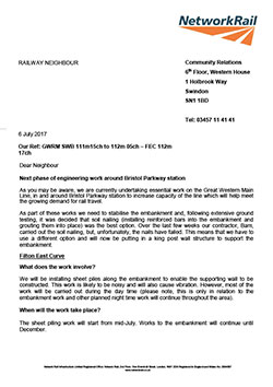 Next phase of engineering work around Bristol Parkway station